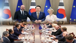 한-EU 공동성명 채택…윤 대통령, 슈퍼위크 마침표