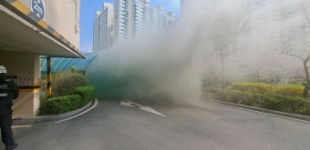 의정부 아파트 지하주차장 차량 화재…신고 빗발
