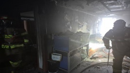 수원 세류동 아파트 화재…70대 남성 구조