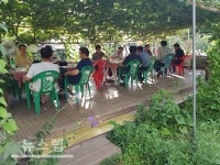 행주산성 맛집 녹향원, 포도넝쿨 아래에서 한강경치를 바라볼 수 있어