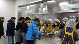 공불련 판교노인복지관에서 사회봉사 활동