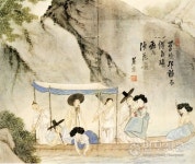 14. 신윤복, 주유청강 / 안중식,유해섬도 / 김명국, 수로예인