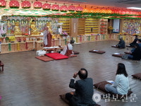 부산 사하지역 국내·외 노동자 소통법당, 해오름사 부처님 점안