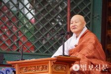 조계종 종정 성파 스님 화두참구 일념으로 정진해야