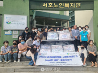 수원 서호노인복지관, cool잠, 꿀잠 여름이불 전달