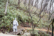 외호대중 은혜 바랑에 담아 산문 나섭니다