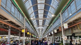 제주 전통시장 아케이드 천장…폭설·화재 불안