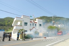 통영시 한산면, 자체 화재대비 소방훈련 실시