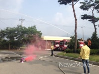 영암군 수도사업소, 합동 소방훈련 실시
