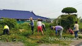 군산시 임피면, 잡초제거 등 깨끗한 가로환경 조성에 구슬땀