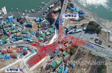 남해대교 진입부 하동 방면에 회전교차로 설치된다