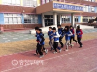 조치원 교동초 육상부 동계훈련 구슬땀