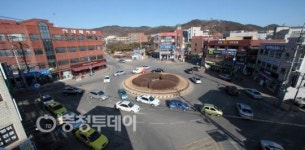 서산 1호 광장 회전교차로 명물 부각