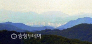 청주 것대산에서 바라본 세종시