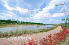 조치원읍 조천둔치 연꽃공원 6월 준공