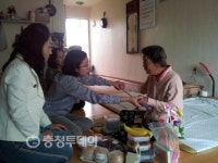 공주 컨텍센터 상담원 독거노인에 효사랑