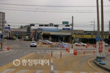 조치원읍 죽림오거리 회전형교차로 설치 삐걱