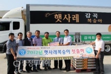 음성 대표농산물 햇사레복숭아 첫 출하