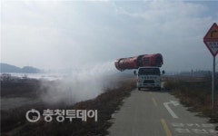 AI 공포 확산... 청양군 통제초소 설치로 철통경계