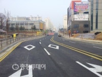 천안 신방중학교 북측 4차선 도시계획도로 개통
