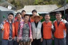 한국타이어 중국공장 사원들, 금산 예미리마을서 봉사