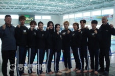 아산시청 수영팀 제주 한라배 수영대회 금4