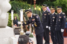 논산경찰서 현충일 맞아 순국경찰관 합동묘역 방문·참배