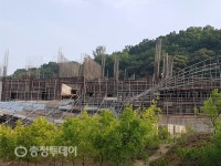 아산초 신축현장 안전불감 논란