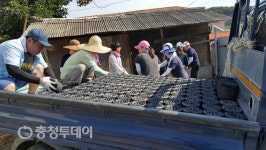 진천 초평면 사랑나눔 연탄배달 봉사로 구슬땀
