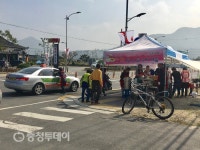 삼광교회 아산시 읍내동 일원서 사랑의 토스트 나눔
