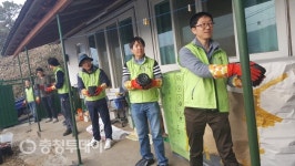 세종시 건축과 직원들 미곡리 연탄배달 봉사