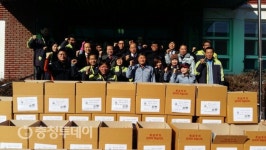 금산 진산면 의용소방대, 소외된 이웃 1500만원 생필품 전달