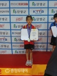 음성 용천초 허예진 선수 전국탁구대회 준우승