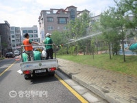 청주 율량사천동, 취약지역 방역활동 실시