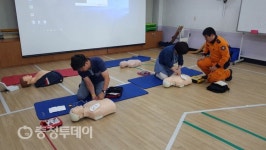 충주소방서 숭덕학교서 심폐소생술·응급처치 교육