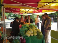 한상태 청주시 상당구청장, 로컬푸드 직거래장터 현장 방문