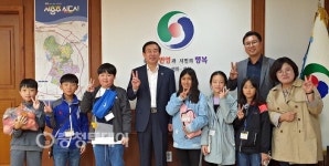 어린이가 꿈꾸는 충주…달천초 매현분교, 시장실 방문