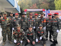 구민건강 10리길 걷기대회 이색 참가자…행사장 안전 돌본 해병대 전우회