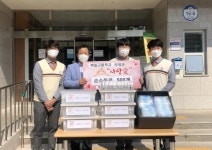 북일고 학생들, 천안 신안동에 코로나19 예방 물품 전달