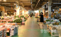 휴가철 접어들자 한산한 오정동 농수산물시장