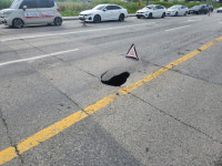 아산 실옥~옥정 사거리서 싱크홀 발생