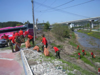 포항 흥해읍, 자매부대 해병1사단과 하천정화