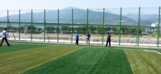 인조잔디 축구장 시공상태 점검