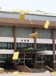 수억 들여 보수한 학교강당 지붕 한순간 강풍에 철재패널 `훌러덩`