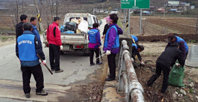 상주 바르게살기운동 낙동면위원회 하천정화 활동