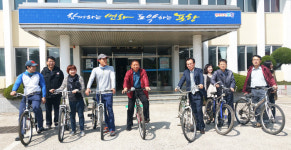 포항 대송면 주민센터 자전거타기 홍보 캠페인