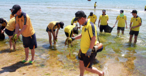 영일대해수욕장 수중정화활동