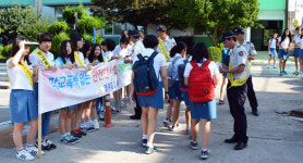 영주署 청소년 학교폭력예방 등굣길 캠페인