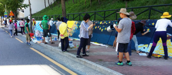 포항 용흥동, 창조마을 벽화도색 실시
