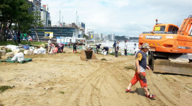 포항 장성동주민센터 영일대해수욕장 쓰레기수거활동